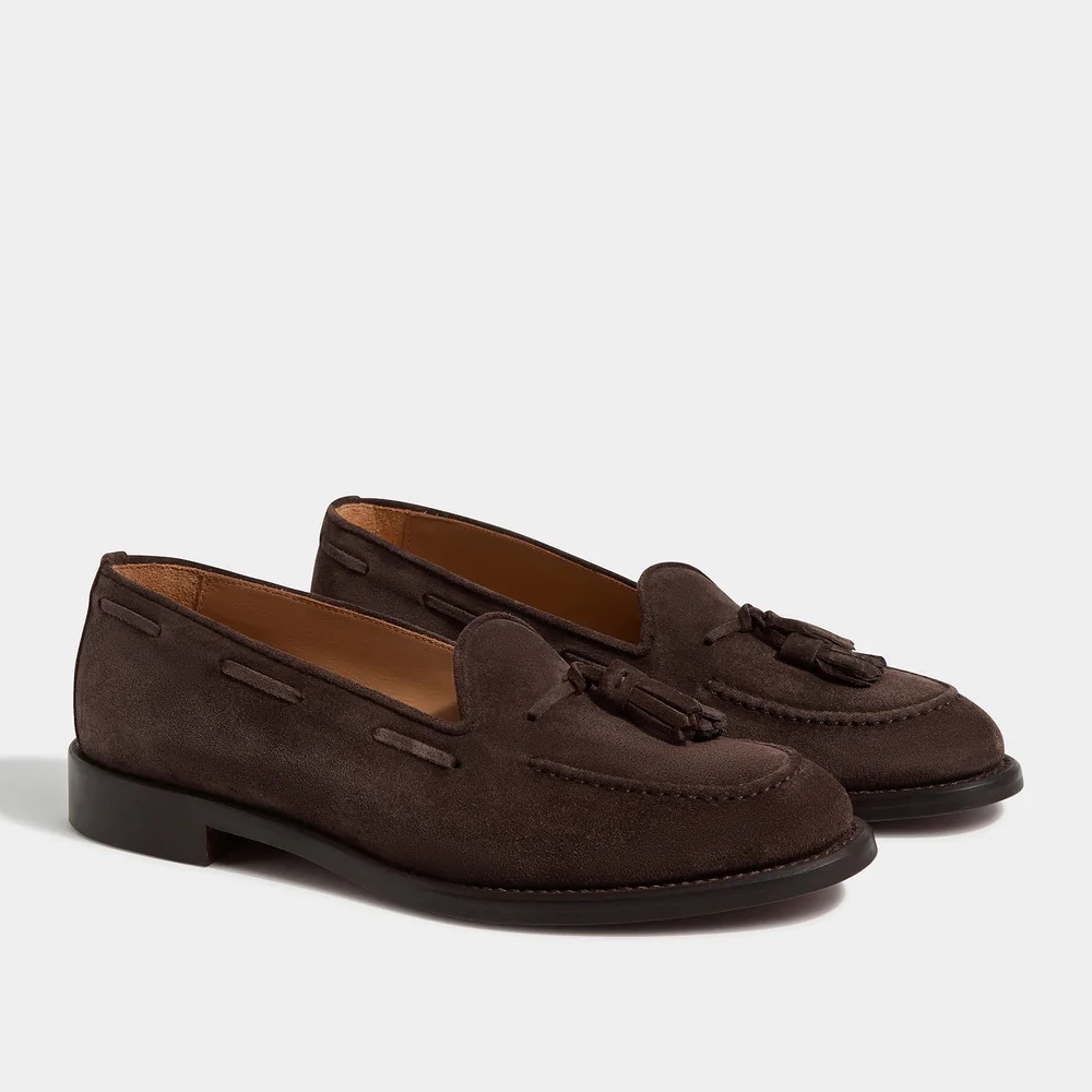 Elegant Pini Parma Dark Brown Tassel Loafers
